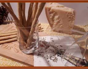 Gressins au parmesan, thym et basilic