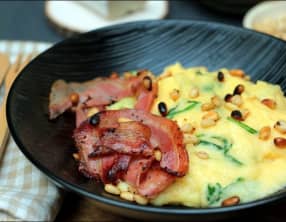 Polenta à la pancetta