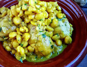 Tajine de poulet aux pois chiches