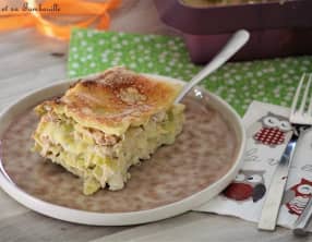 Lasagnes aux poireaux et saumon