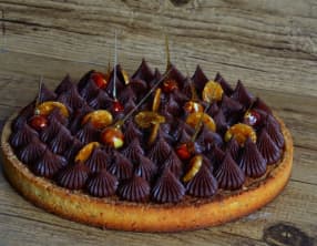 Tarte aux noisettes et au chocolat