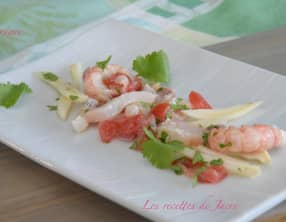Tartare de dorade et langoustines