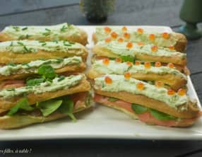 Eclairs au saumon fumé et à l'avocat