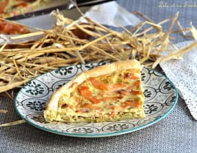 Tarte fondante aux poireaux et saumon fumé