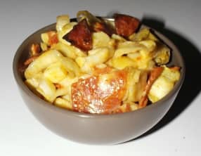 Salade d'endives au chorizo et au fromage Ossau-iraty