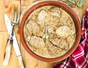 Filet mignon de porc à la moutarde et à la bière