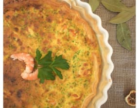 Tarte crevettes curry
