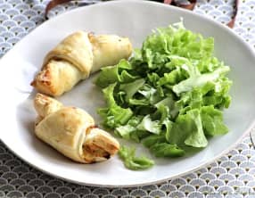 Maxi croissants aux poireaux et saumon fumé