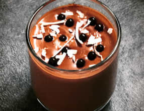 Crème au lait de coco et chocolat