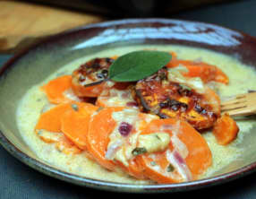 Gratin de patates douces à la sauge