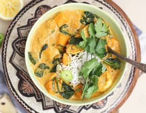 Curry au poulet et patates douces