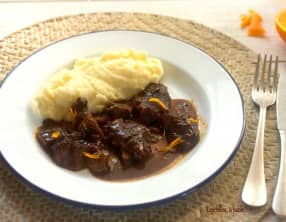 Joues de porc à l'orange et au miel