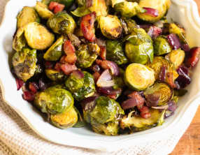 Choux de Bruxelles rôtis au bacon