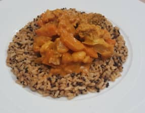 Curry végétarien au chou-fleur et brocoli