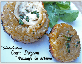 Tartelettes aux oignons confits et fromage de chèvre