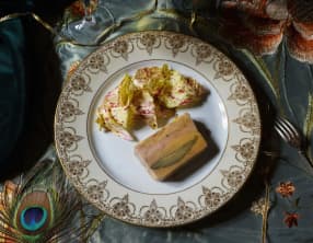 Marbré de poule faisane au foie gras