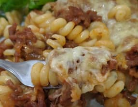 Gratin de pâtes façon italienne.