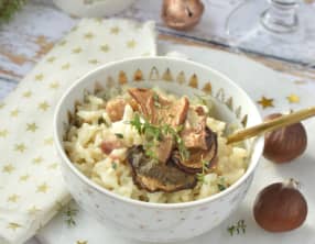 Risotto châtaignes et cèpes