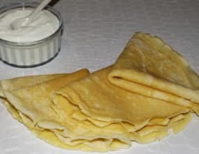 Crêpes à la vanille et au fromage blanc