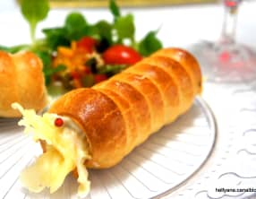 Rouleau feuilleté aux poivrons et raclette