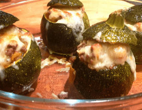 Courgettes rondes farcies