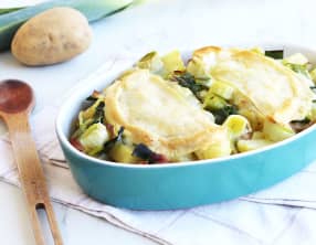 Tartiflette aux poireaux