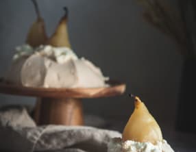 Pavlova poire et gingembre