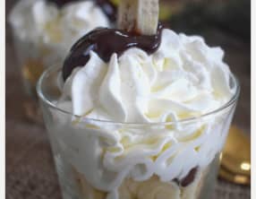 Mini banana split en verrine