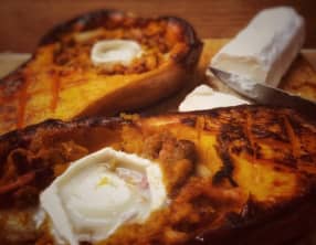 Carbonara de butternut au chèvre