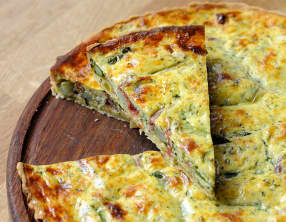 Flan de poireaux au jambon