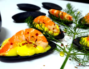 Mini canapé mayonnaise crevette