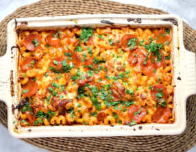 Gratin de pâtes au chorizo