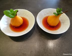 Poires cuites au vin blanc