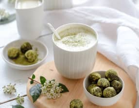 Truffes au chocolat et thé matcha
