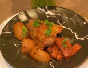 Poulet confit au miel