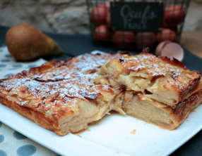 Gâteau invisible aux pommes et poires