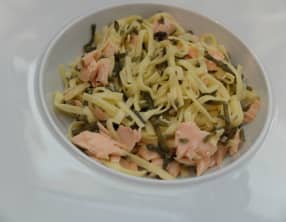 Pâtes au saumon et salicorne