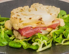 Burger de chou fleur jambon emmental