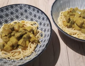 Curry de céleri rave et champignons