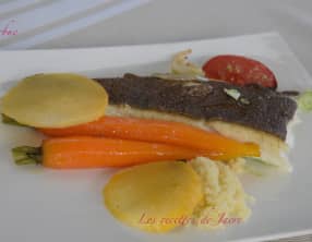 Barbue au four et ses petits légumes glacés