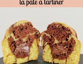 Muffins marbrés fourrés à la pâte à tartiner