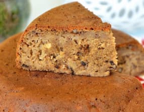 Gâteau pommes et noix