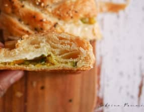 Tresse feuilletée courgettes chèvre