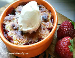 Crumble de fruits rouges à la glace au lait d'amande