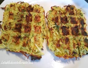 Gaufres salées façon pommes paillasson