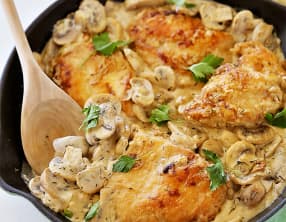 Blanquette de poulet et champignons