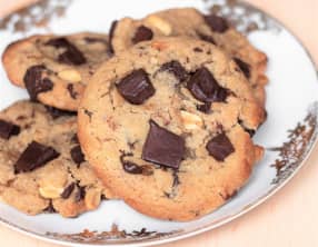 Cookies vegans chocolat, cacahuètes