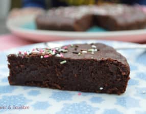 Fondant au chocolat sans beurre à la compote de pommes