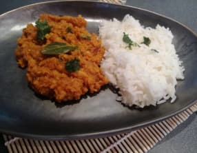 Dahl tadka de lentilles corail