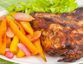 Travers de porc au miel et à la moutarde